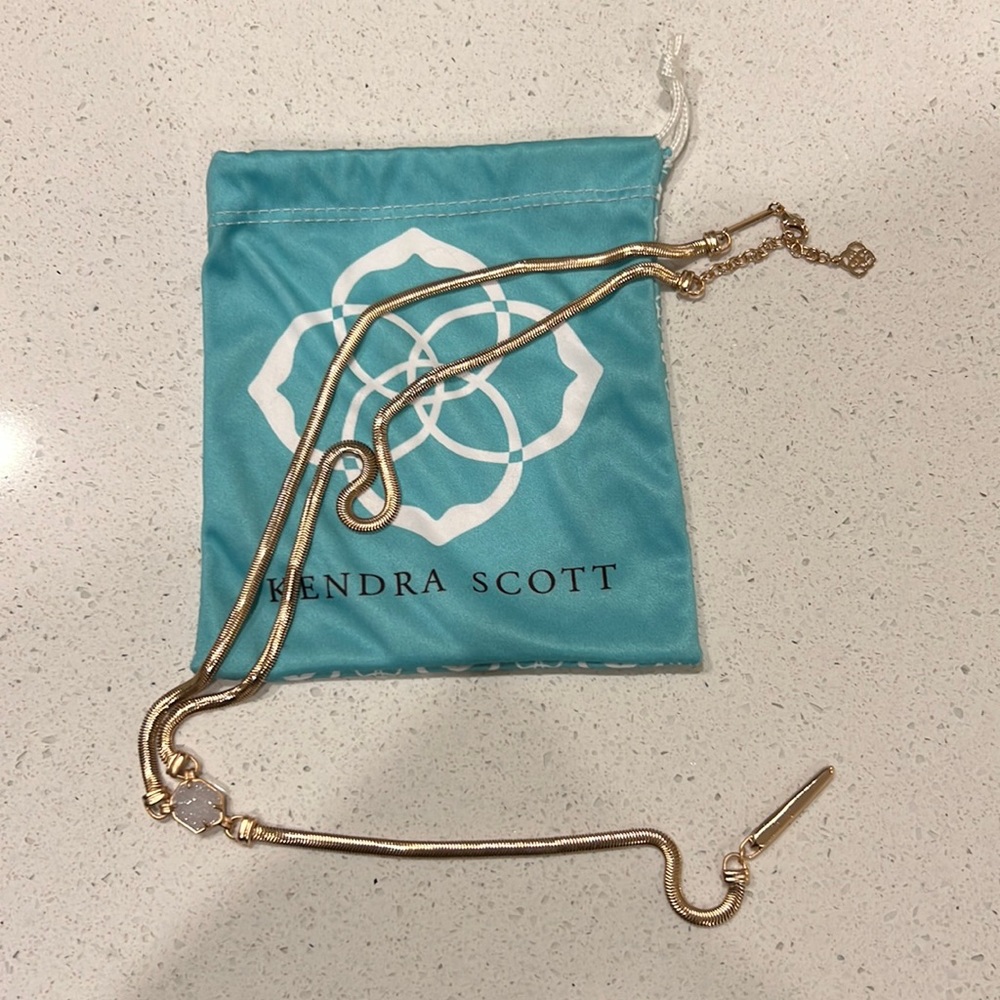 Rose Gold Kendra Scott Druzy Necklace